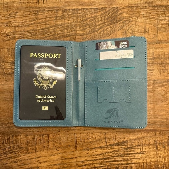 Passport Holder Travel Wallet, RFID Blocking,  Surf Design  New  Must Bundle - Picture 1 of 12